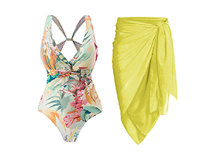 swimsuit with cover up set