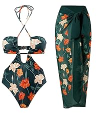 Women''s 2 Pieces Sarong Swimsuit