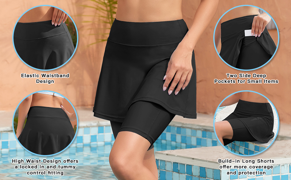 swim skirt bottoms for women