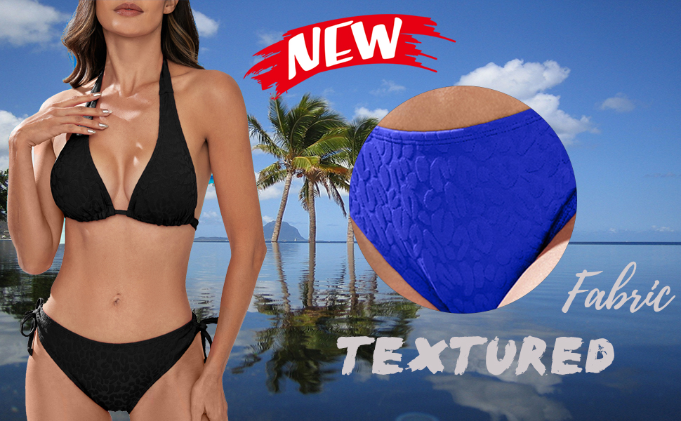 textured bikini sets 