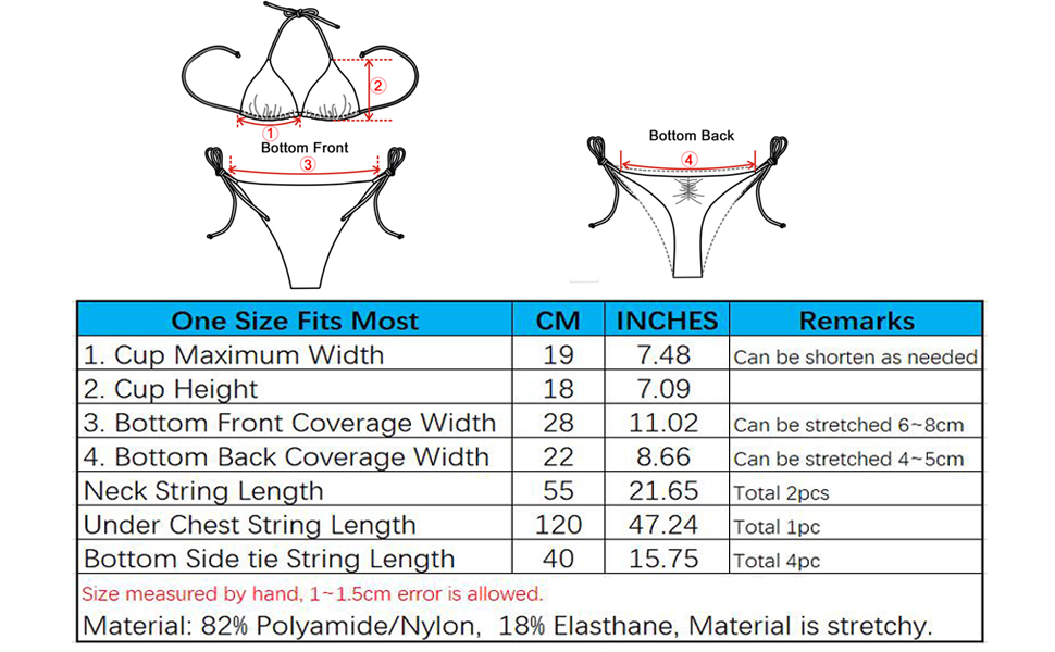 bikini chart