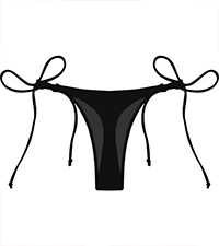 black bathing suit bottoms