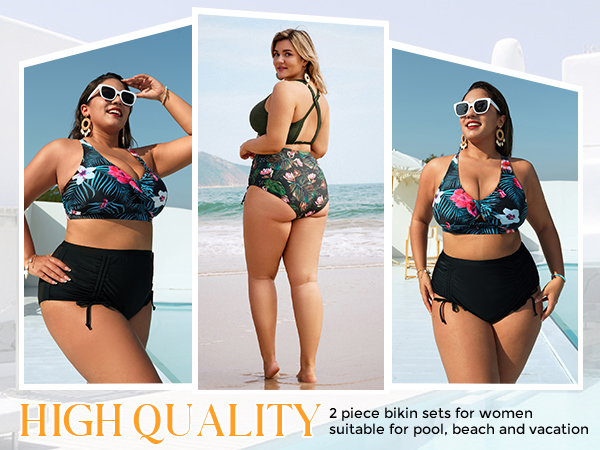 plus size two piece bathing suit