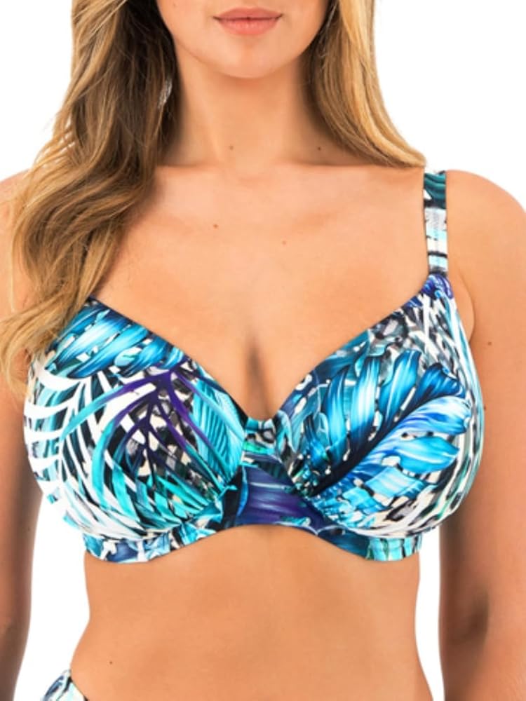 Fantasie Women's Standard Kabini Oasis Underwire Gathered Full Cup Bikini Top, Aegean