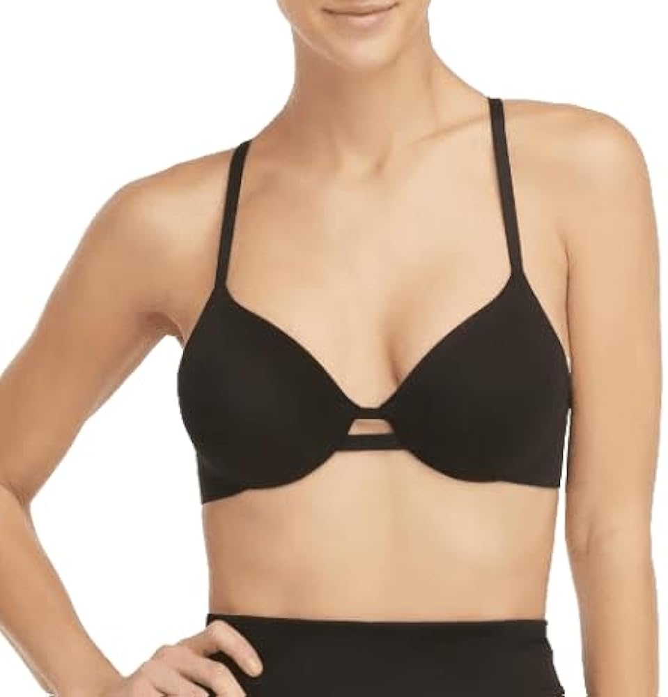 SPANX Womens' Swim Convertible Bra Bikini Top, Black, 34D