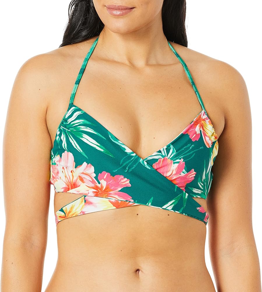 Women's Standard Halter Bikini Top Swimsuit with Wrap Detail