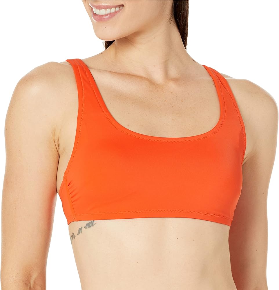 Amazon Essentials Women's Scoop Neck Swim Crop Top