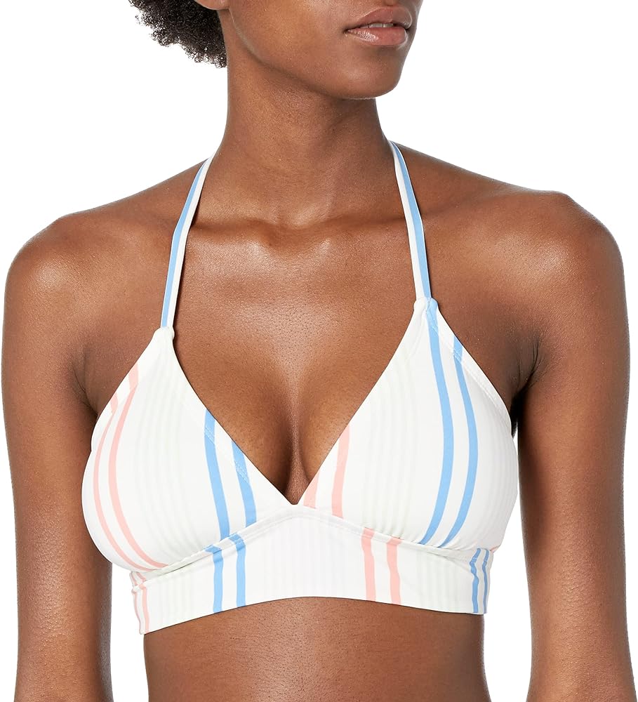 Carve Designs womens Dahlia Bikini Top, Sunny Stripe, Large US