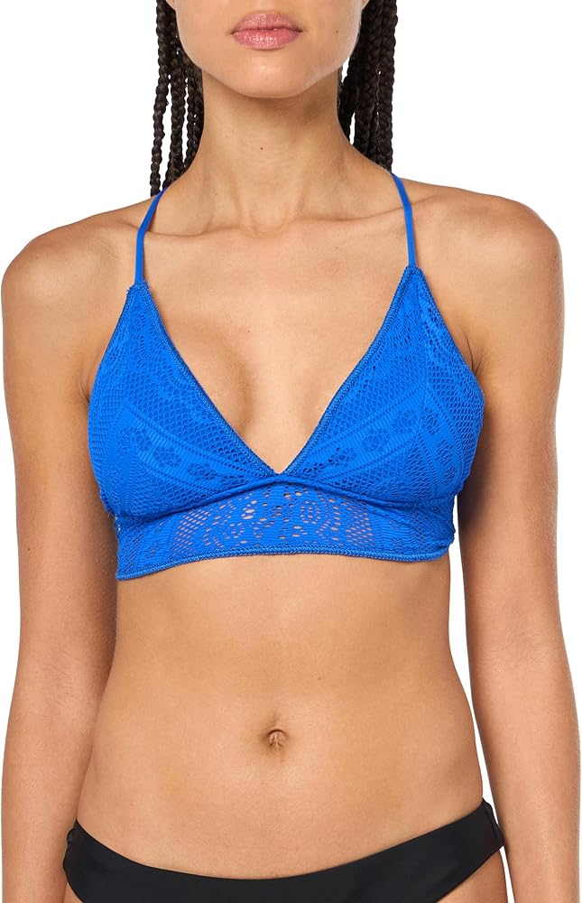 BECCA Women's Wanderlust Halter Bikini Top, Adjustable, Tie Back, Swimwear Separates