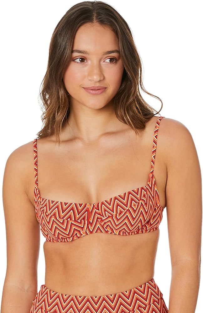 Seafolly Women's Standard Underwire Bustier Bralette Bikini Top Swimsuit