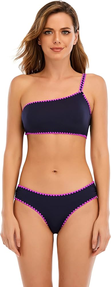 Lucky Brand womens Spring Romantic Shell Stitch Asymmetrical Bra