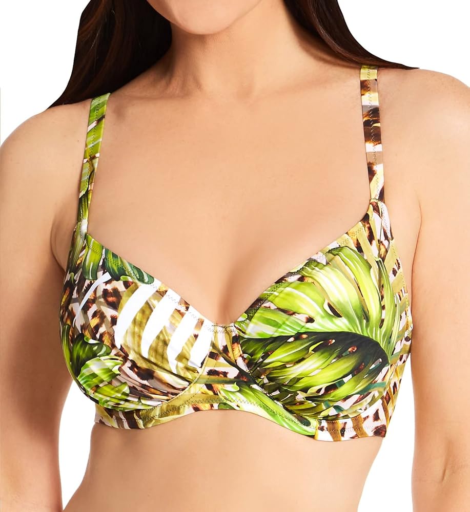 Fantasie Women's Standard Kabini Oasis Underwire Gathered Full Cup Bikini Top, Multi, 36F