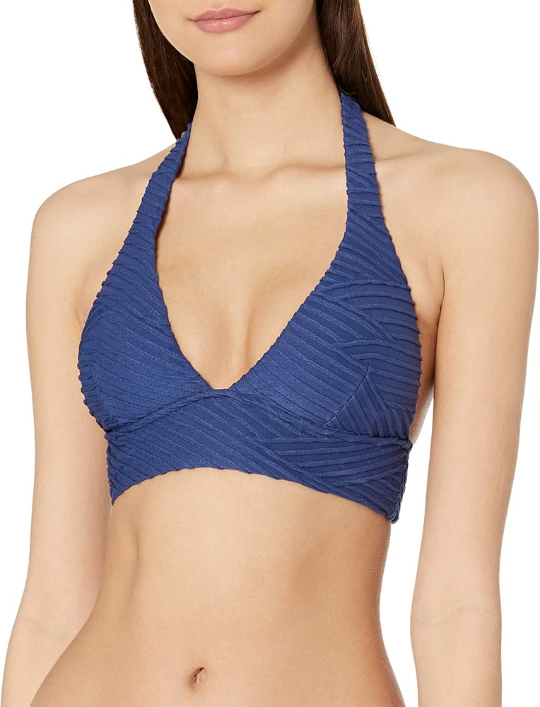 Seafolly Women's Standard Wide Band Halter Bikini Top Swimsuit