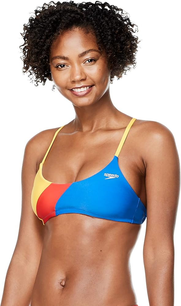 Speedo Women's Swimsuit Top Bikini Endurance Tie Back Demi