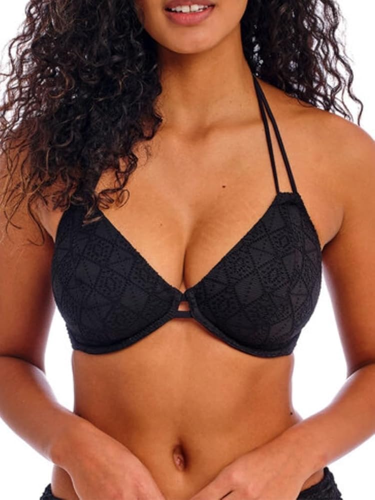 Freya Nomad Nights Halter Bikini Top 32E, Black