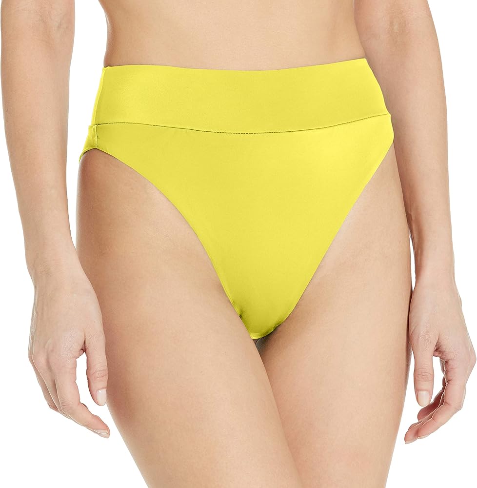 RVCA Women's Standard Solid High Rise Bikini Bottom