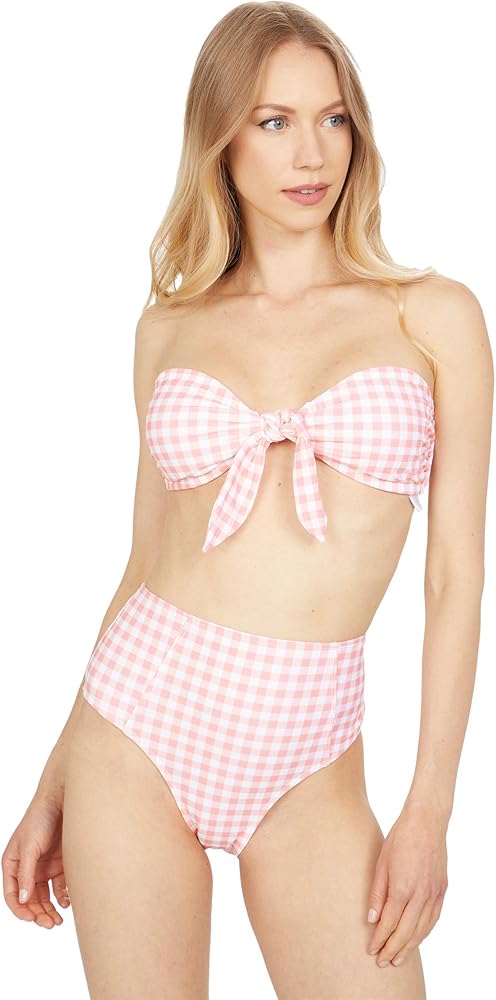 Southern Tide Gingham Bandeau Bikini Top