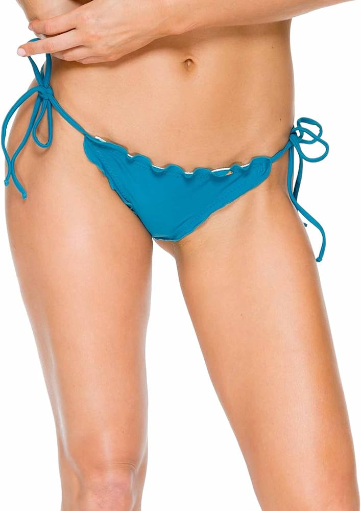 Luli Fama Women's Standard Cosita Buena Wavey Brazilian Ruched Tie Side Bikini Bottom