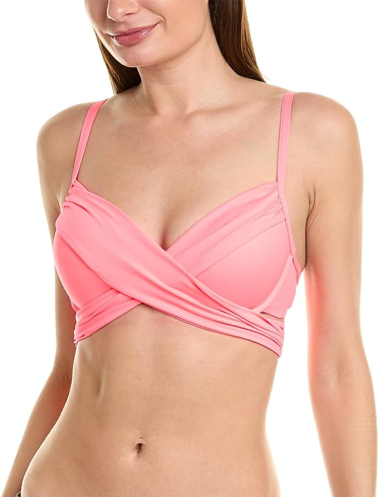 La Blanca Women's Island Goddess Wrap Underwire Push Up Swimsuit Top