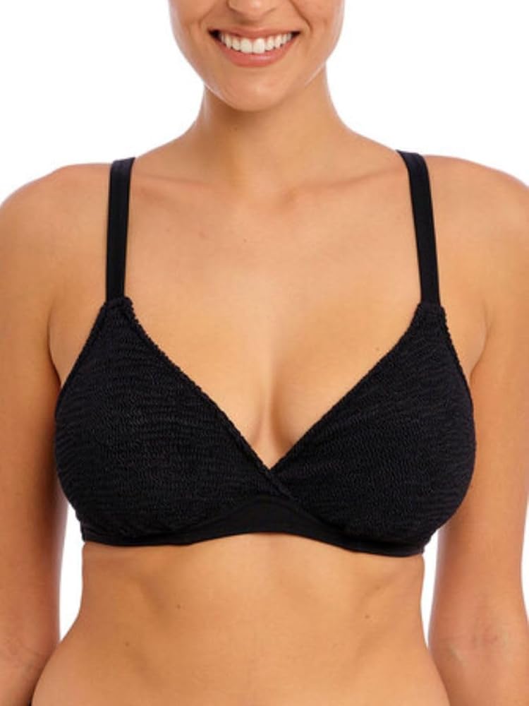 Freya Ibiza Waves Plunge Underwire Bikini Top (203802),32F,Black