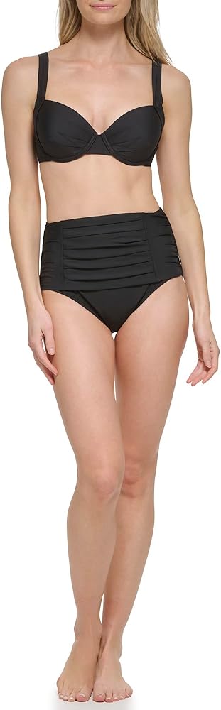 Calvin Klein Women's High Waisted Ruched Classic Bikini Set