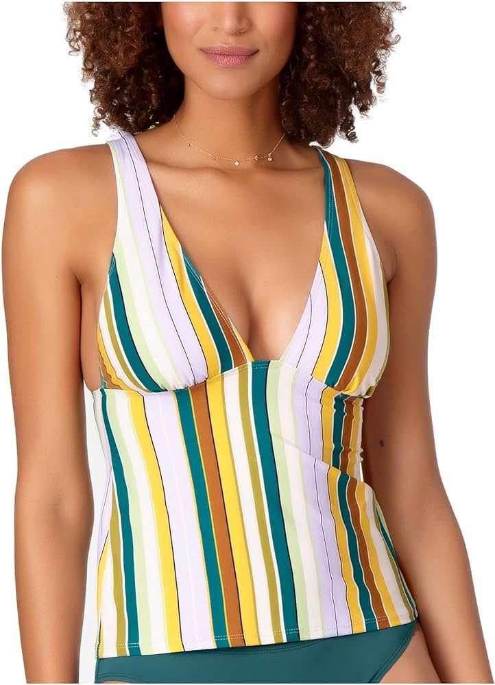 Anne Cole Women's Standard Triangle X Back Tankini Swim Top