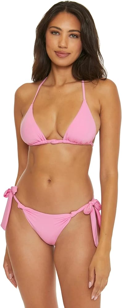 Becca by Rebecca Virtue Women's Standard Color Code Cheryl Triangle Bikini Top, Adjustable, Swimwear Separates, Rosy