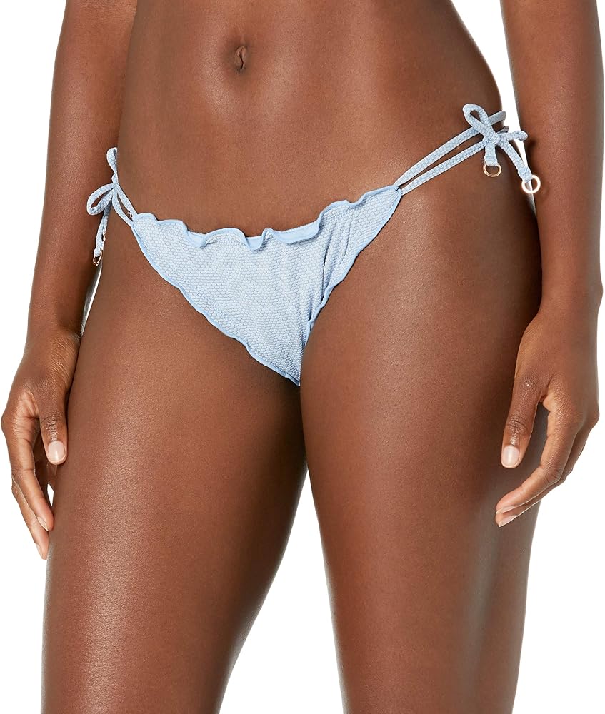 Seafolly Women's Lettuce Edge Brazilian Tie Side Bikini Bottom Swimsuit