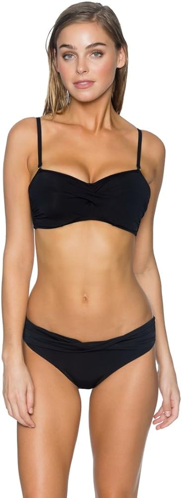 Sunsets Women's Standard Underwire Twist Bandeau Bikini Top with Foam