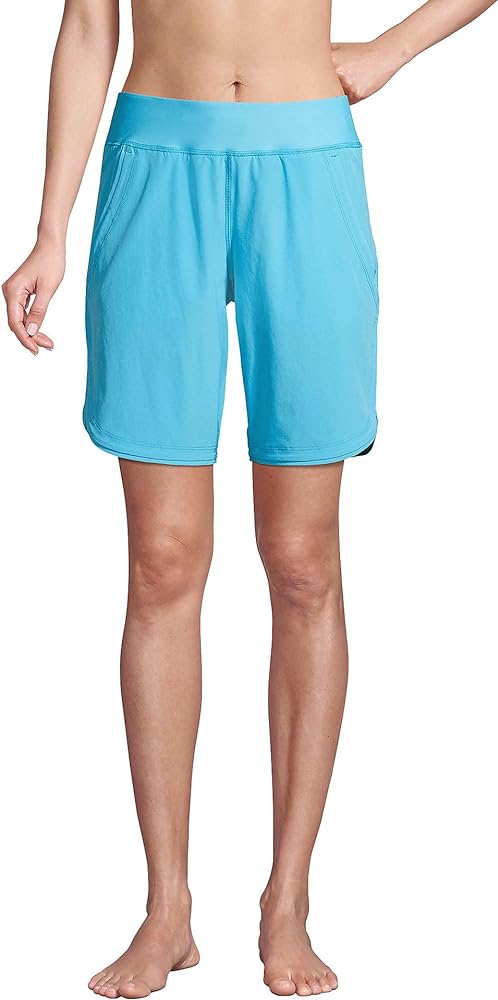 Lands' End Womens Comfort Waist 9in Swim Short Panty New