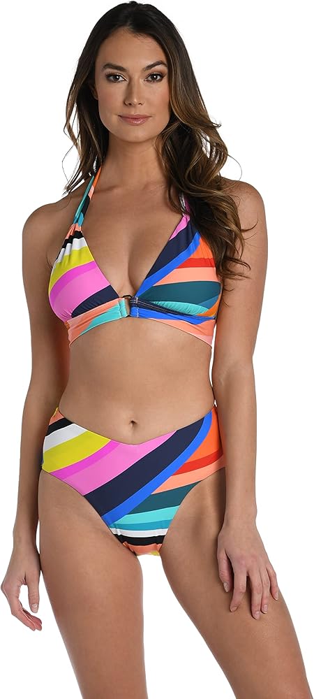 La Blanca Women's Standard Banded Bikini Swimsuit Top, Multi//Sunscape, 8