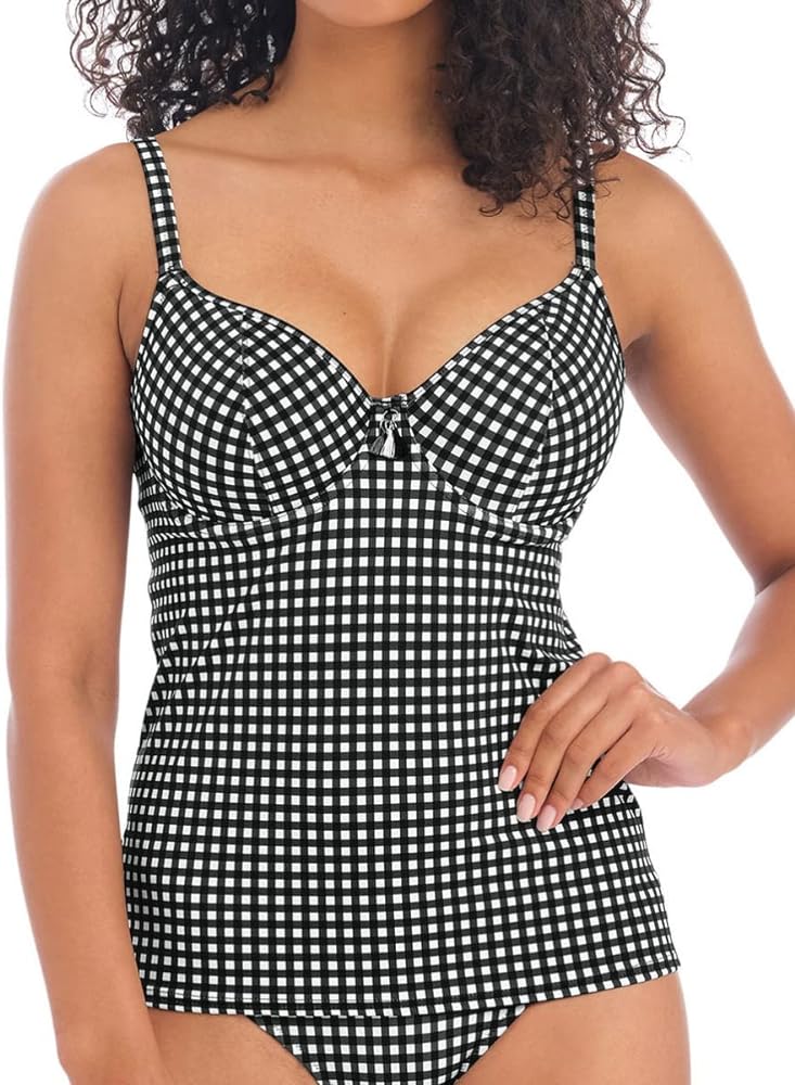 Freya Women's Standard Check in Uw Plunge Tankini Top