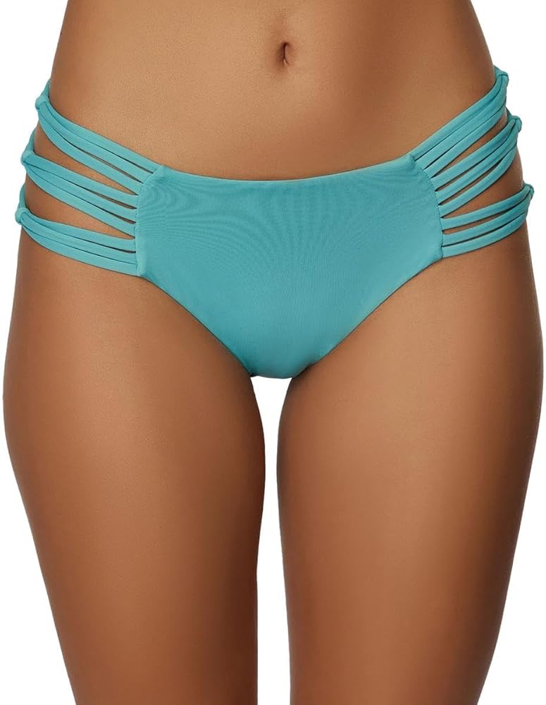 O'NEILL Womens Swim Saltwater Solids Boulders Bott Full-Coverage Bikini Bottom Teal