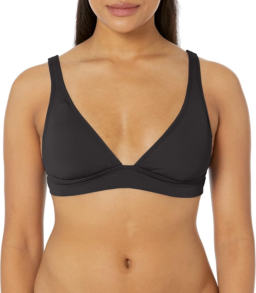 Billabong womens Aloha Banded Tri Bikini Top, Black Pebble, Large US