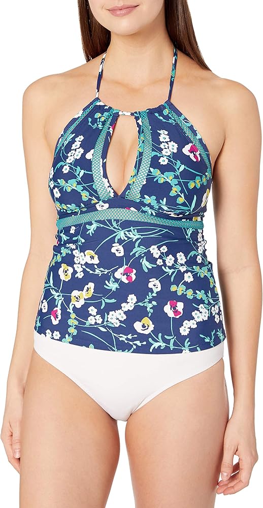 Women's Standard High Neck Halter Tankini Swim Top