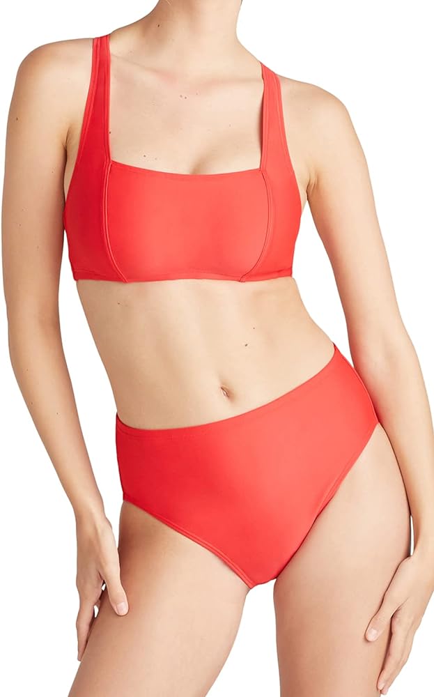 Yummie Women's Standard Gaia Square Neck Swimsuit Bikini Top