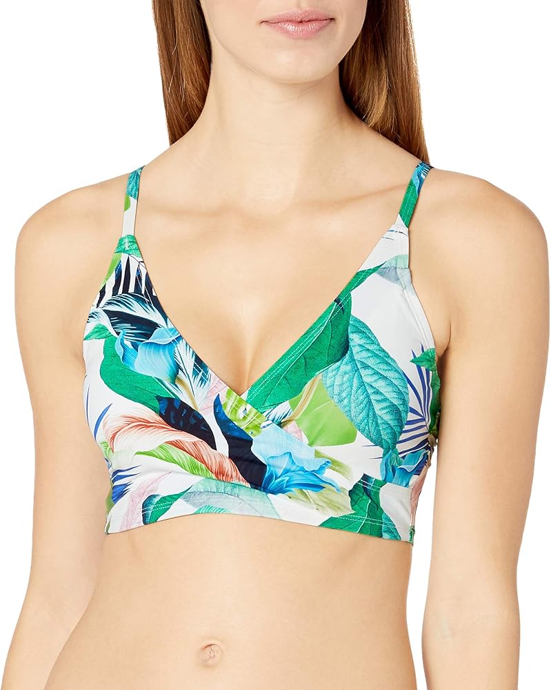 La Blanca Women's Surplice Banded Bra Bikini Swimsuit Top