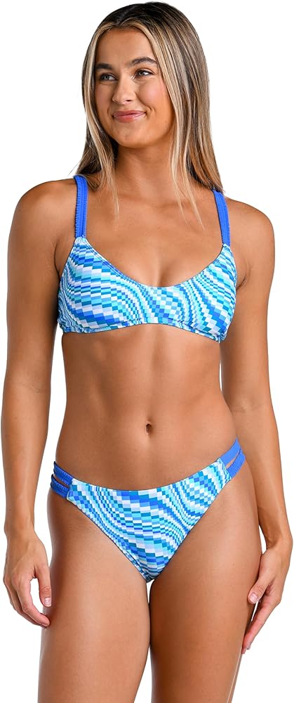 Hobie Women's Standard Over The Shoulder Scoop Bikini Swimsuit Top