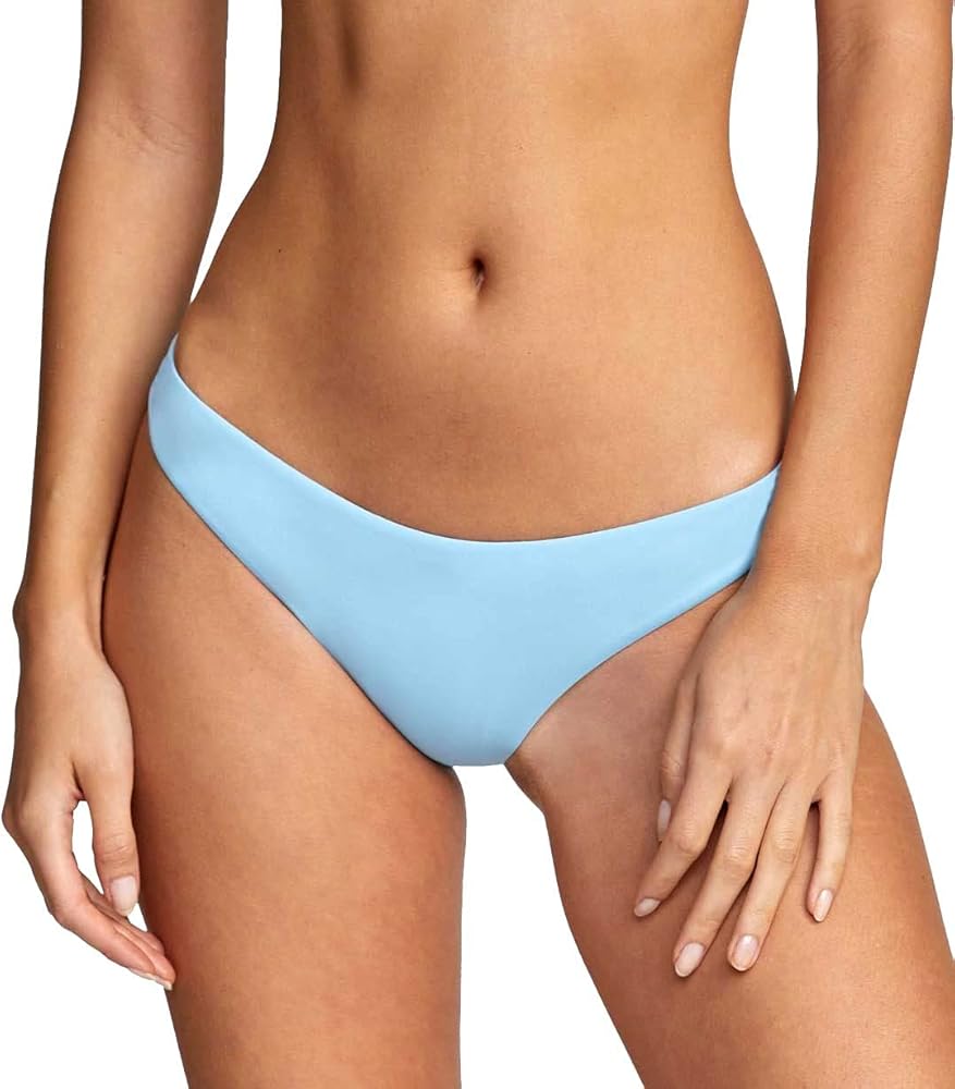 RVCA Solid Cheeky Bikini Bottom - Blue Sky