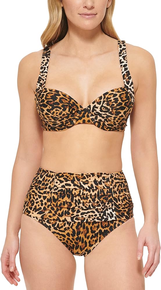 Calvin Klein Women's High Waisted Ruched Classic Bikini Set