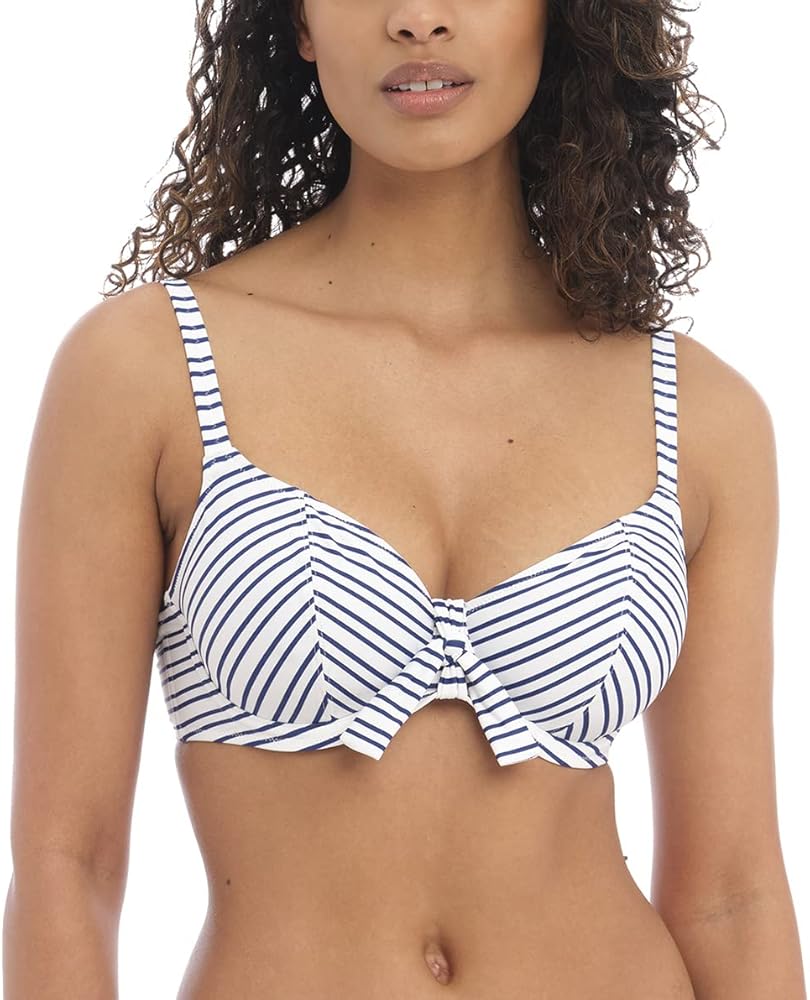 Freya New Shores Underwire Plunge Bikini Top (202502),36E,Ink