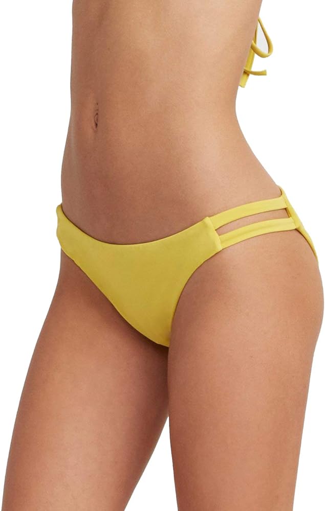 RVCA Women's Standard Solid Full Tab Side Bikini Bottom