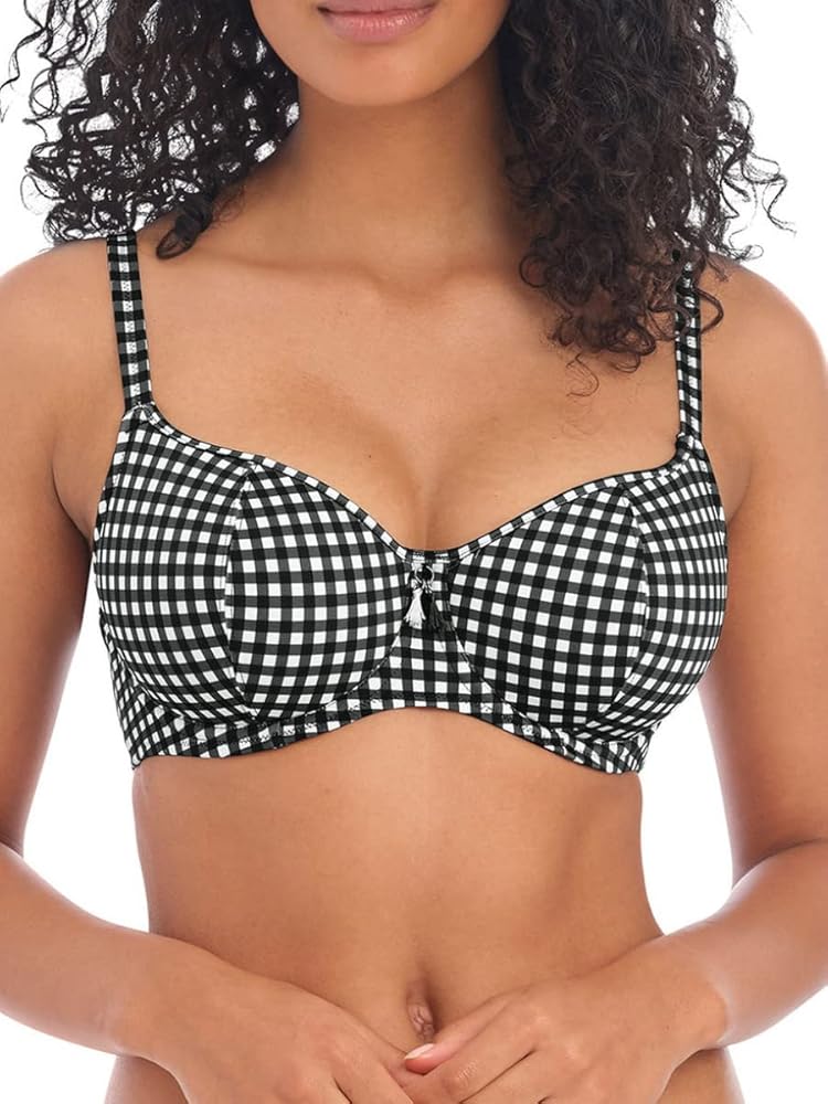 Freya Women's Check in Underwire Sweetheart Bikini Top