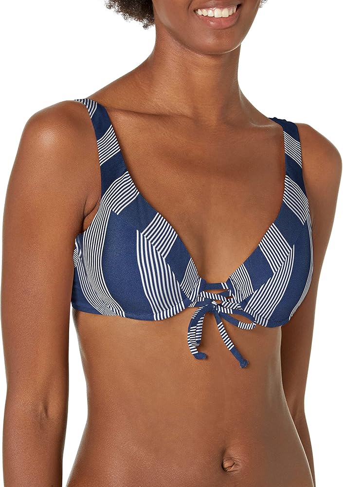 Splendid Women's Over The Shoulder Underwire Swimsuit Bikini Top