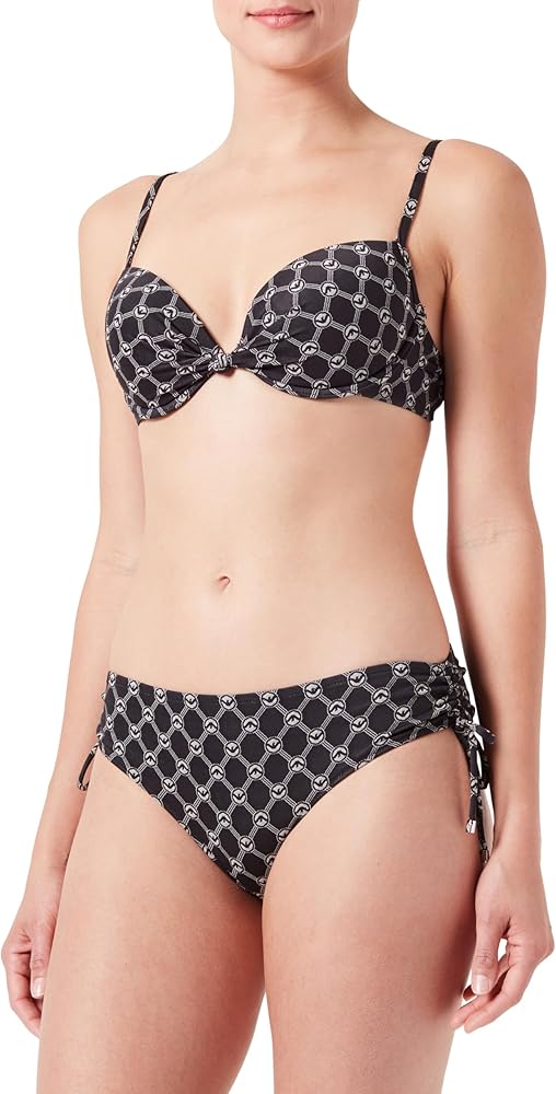 Emporio Armani Women's Standard Push-up Bra & Brief Jacquard Monogram Bikini Set