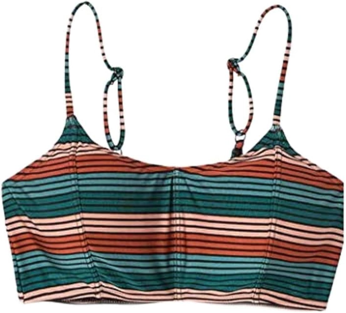 RVCA Women's Standard Frame Bralette Bikini TOP, Multi, S