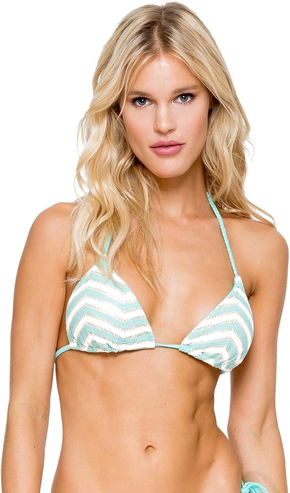 Luli Fama Women's Standard El Malecon Braided Seamless Triangle Bikini Top Swimwear