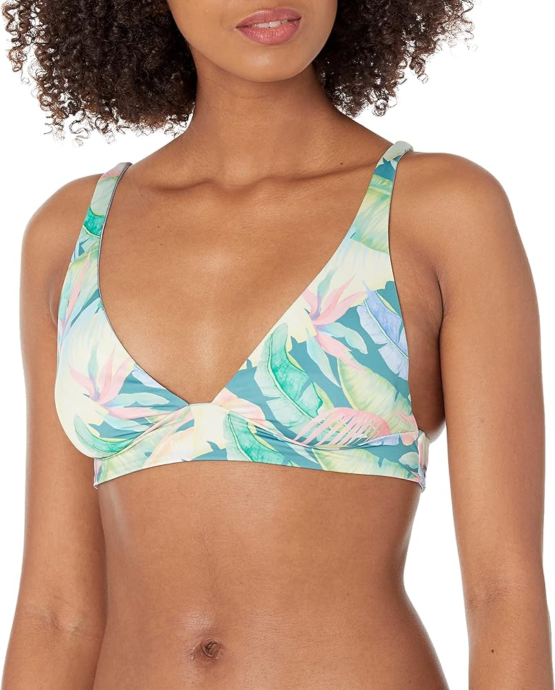 Billabong Women's Standard Rides and Tides Reversible Band Tri Bikini Top