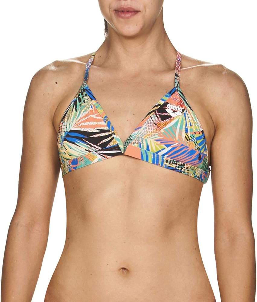 ARENA Women's Floral Allover Tie Back MaxLife Bikini Top