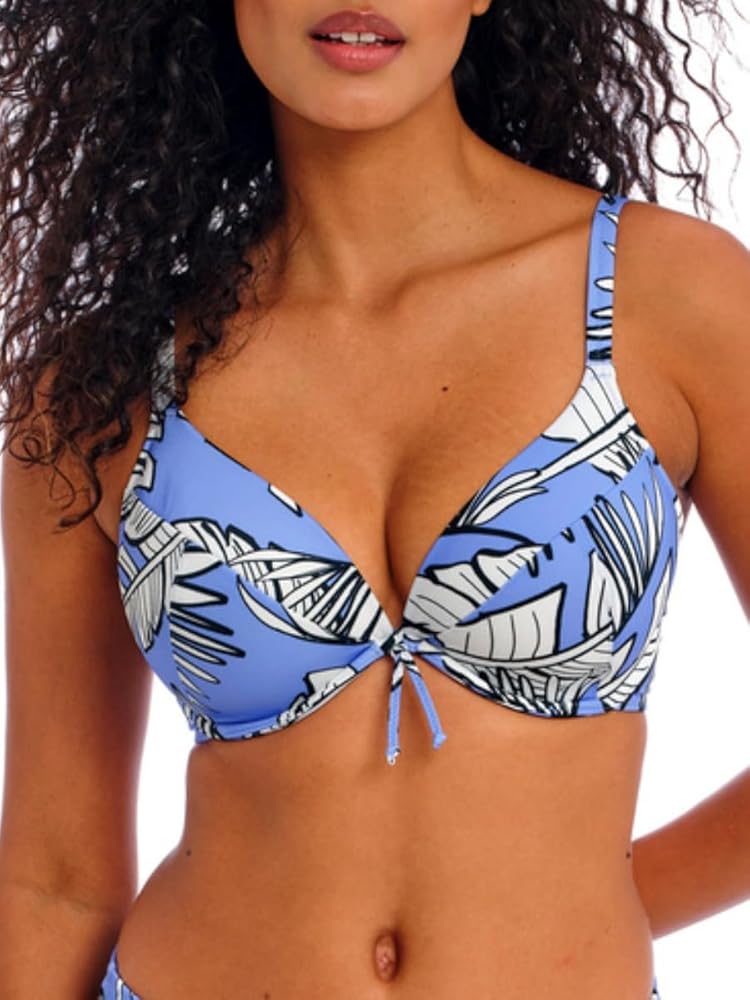 Freya Women's Standard Mali Beach Underwire Plunge Bikini Top, Cornflower